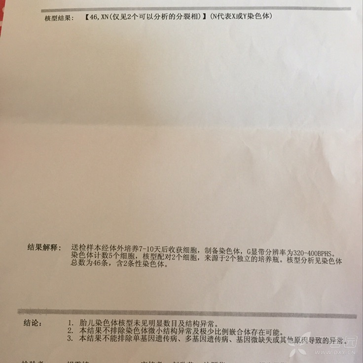 染色体核型分析报告
