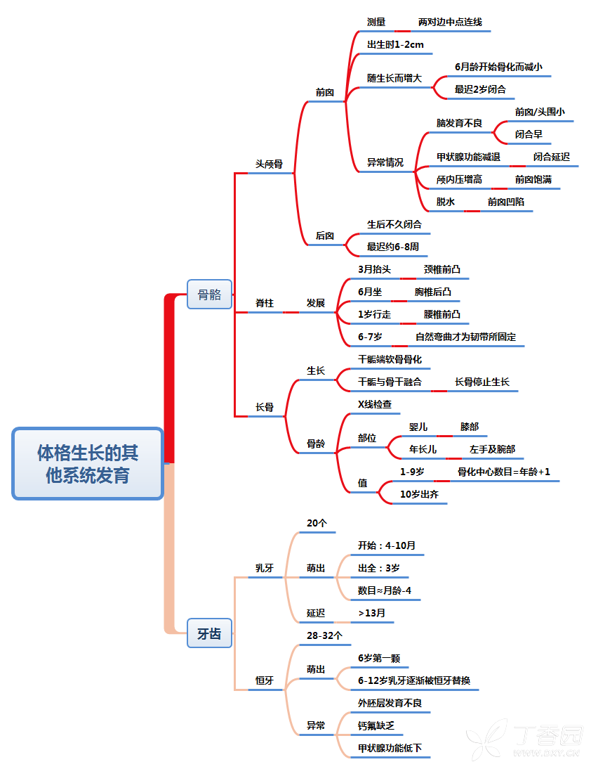 思维导图:一图读懂儿童生长发育 - 儿科专业讨论版