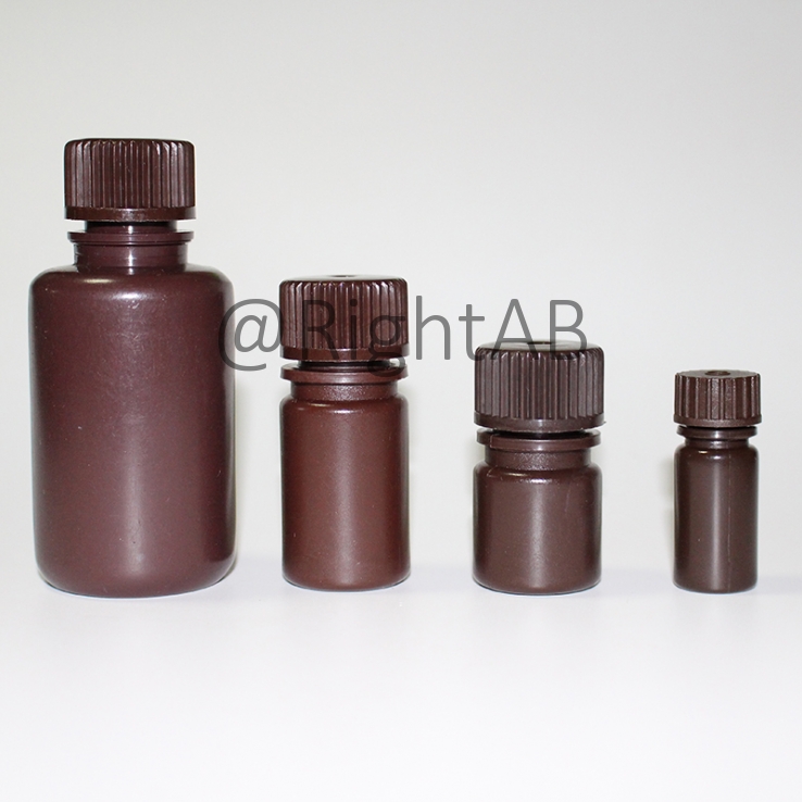 棕色试剂瓶，避光瓶，小口，防漏盖，HDPE