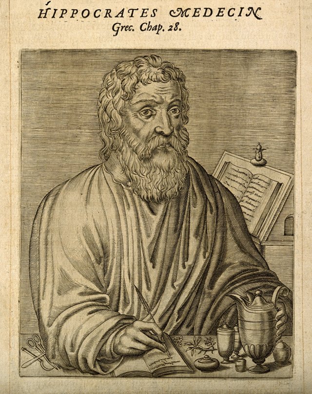 Hippocrates._Line_engraving,_1584._Wellcome_V0002784.jpg