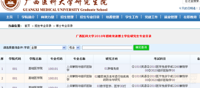 群策群力--2018年医学博士招生简章及专业目录