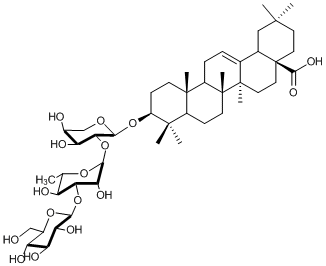齐墩果酸-3-O-β-D-葡萄糖(1→3)-α-L-鼠李糖(1→2)-α-L-阿拉伯糖苷103956-33-8售后服务