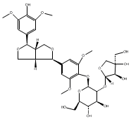(-)-丁香树脂酚-4-O-β-D-呋喃芹糖基-(1→2)-β-D-吡喃葡萄糖苷136997-64-3图片