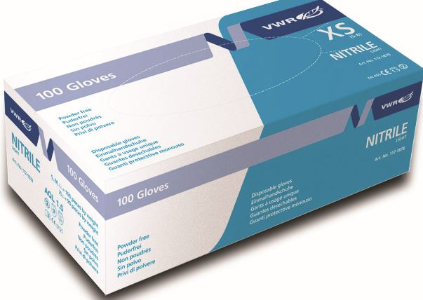 VWR Nitrile gloves, NITRILE LIGHT 无粉
