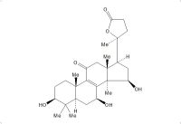 3β,7β,15β-三羟基-11-羰基-羊毛甾烷-8-烯-24→20内酯（1257）