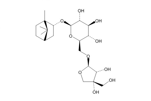 龙脑 7-O-[β-D-呋喃芹菜糖基-(1→6)]-β-D-吡喃葡萄糖苷（88700-35-0）