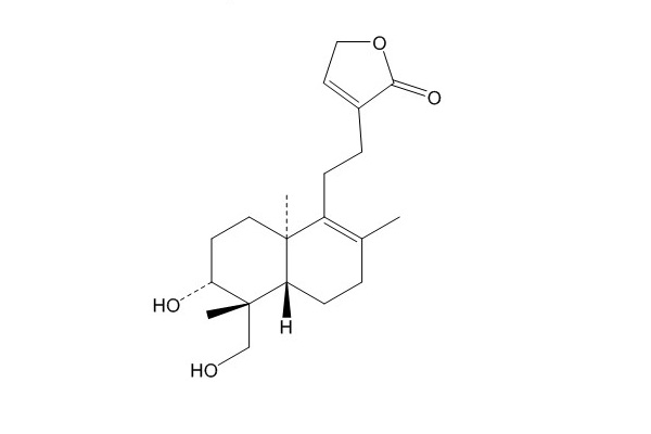 3-[2-[(4aS,5R,6R,8aR)-3,4,4a,5,6,7,8,8a-Octahydro-6-hydroxy-5-(hydroxymethyl)-2,5,8a-trimethyl-1-naphthalenyl]ethyl]-2(5H)- furanone（79233-15-1）