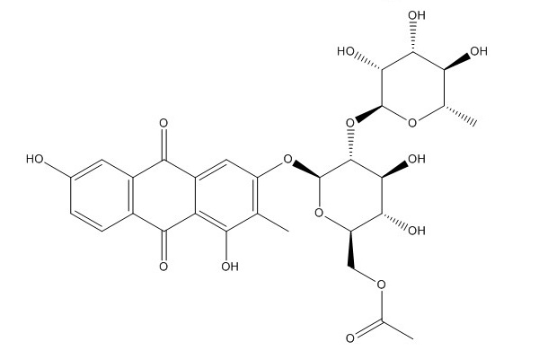 1,3,6-三羟基-2-甲基蒽醌-3-O-α-鼠李糖-（1→2）-β-D-（6’-O-乙酰基）-葡萄糖苷（87686-87-1）