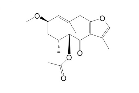 (1(10)E,2R*,5R*)-2-methoxy-5-acetoxyfuranogermacr-1(10)-en-6-one（1809980-25-3）