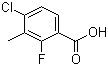 4-氯-2-氟-3-甲基苯甲酸 153556-55-9