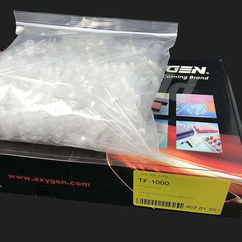 Axygen 1000ul带滤芯袋装吸头 TF-1000