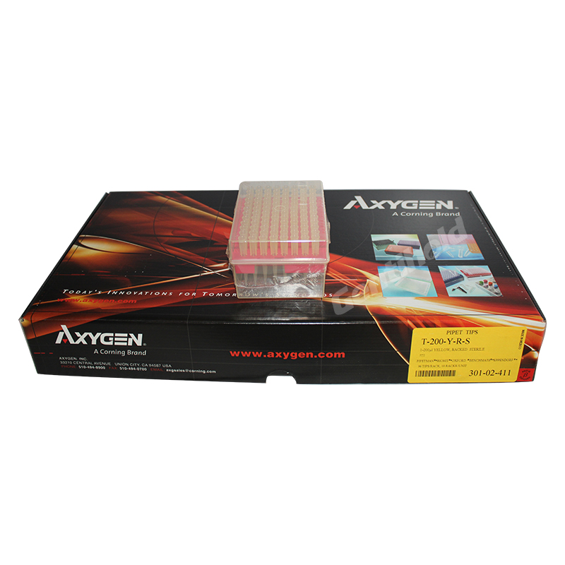Axygen 200ul无菌盒装黄吸头 T-200-Y-R-S