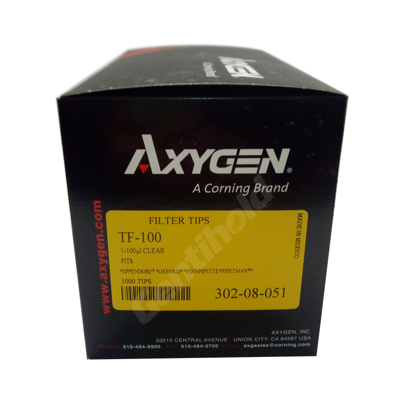Axygen 100ul带滤芯袋装吸头 TF-100