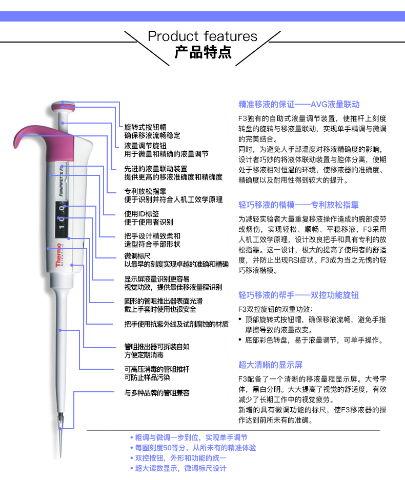 Thermo F3 100-1000ul单道移液器