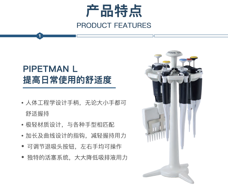 Gilson PL型 20-200ul 12道手动微量可调移