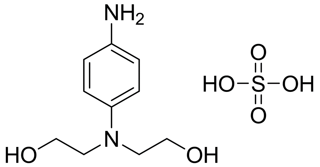 N,N-双(2-羟乙基)-对苯二胺硫酸盐 C A S号：54381-16-7