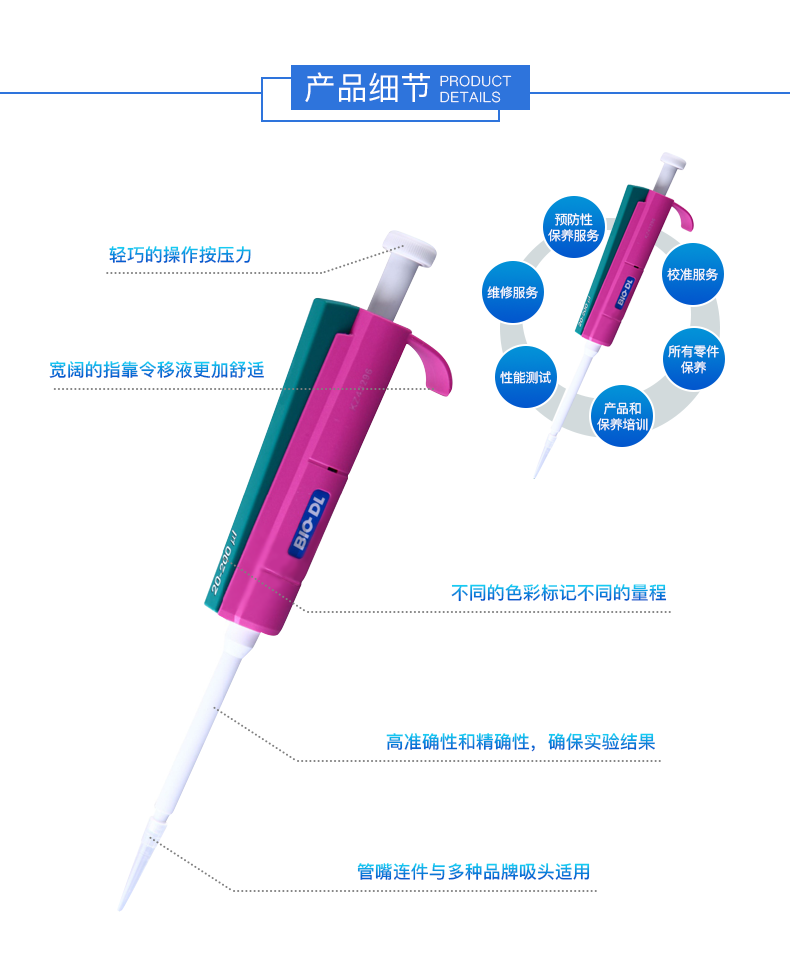 宝予德 Colour彩色 50-300ul 8道移液器