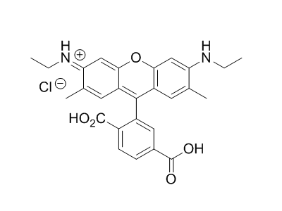 6-CR, 6G [6-CarboxyrhodaMine 6G hydrochloride] 中文名称：6-羧基罗丹明6G, 单一化合物