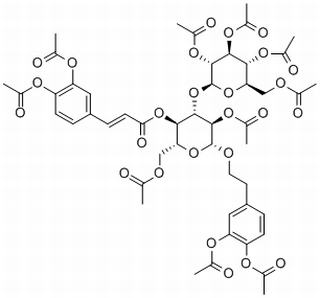 (E)-2-[3,4-双(乙酰氧基)苯基]乙基 3-O-(2,3,4,6-四-O-乙酰基-BETA-D-吡喃葡萄糖基)-BETA-D-葡萄糖苷 2,6-二乙酸酯 4-[3-[3,4-双(乙酰氧基)苯基]-2-丙烯酸]酯HPLC≥98%