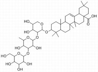 齐墩果酸-3-O-β-D葡萄糖( 1→3)-α-L-鼠李糖(1→2)-α-L-阿拉伯糖苷(103956-33-8)分析标准品,HPLC≥98%