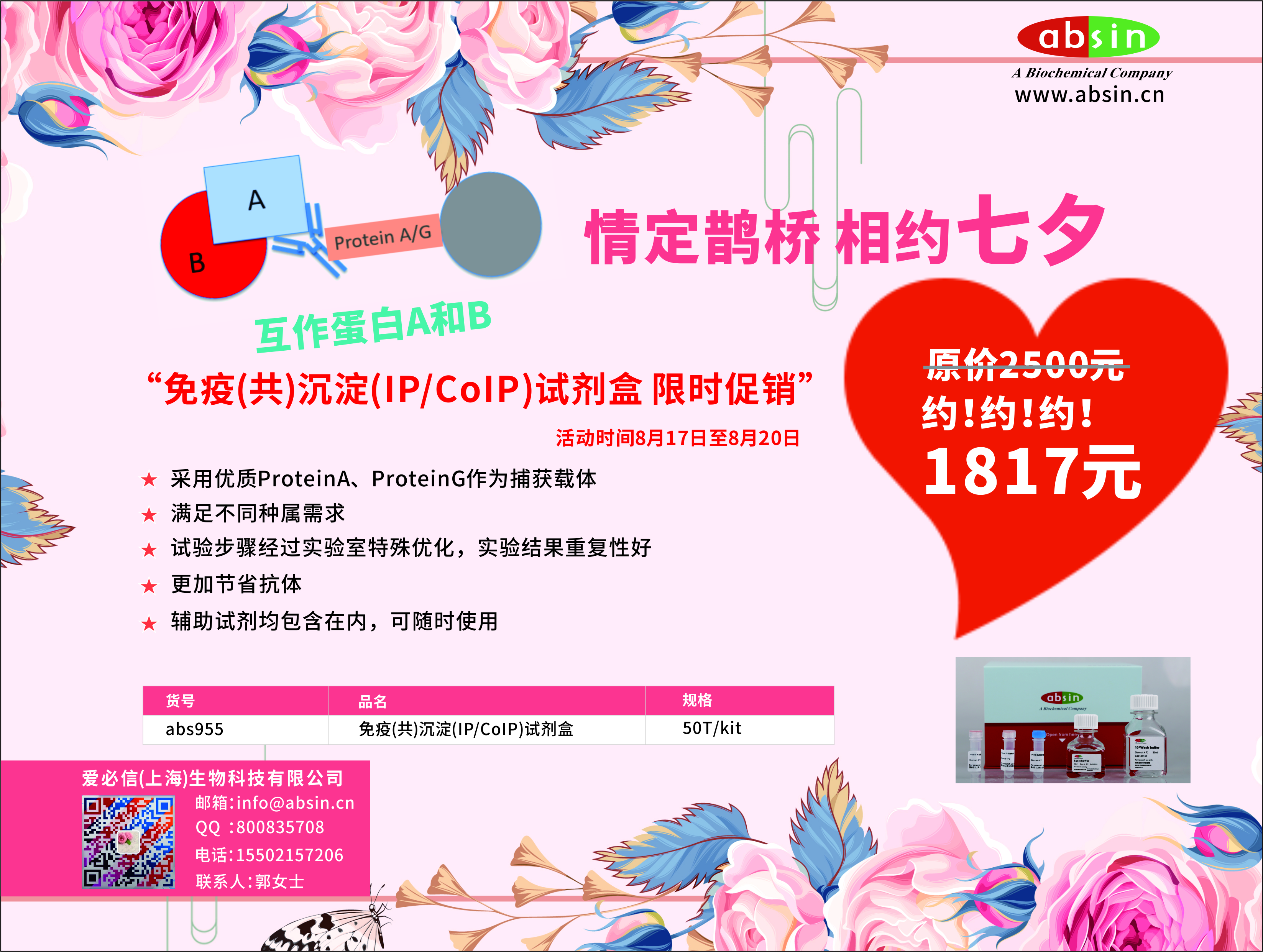 互作蛋白A和B，情定鹊桥，相约七夕 ！