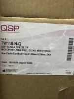 QSP袋装TW110-N-Q透明1-250µl薄壁吸头19121878899上海睿安生物