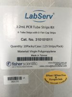 Fisher货号310101011现货0.2ml平盖PCR八连管(包含:管+盖