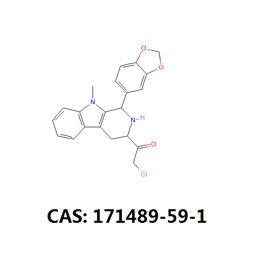 (1R,3R)-1-(1,3-苯并二氧戊环-5-基)-2-(氯乙酰基)-2,3,4,9-四氢-1H-吡啶并[3,4-B]吲哚-3-羧酸甲酯 171489-59-1