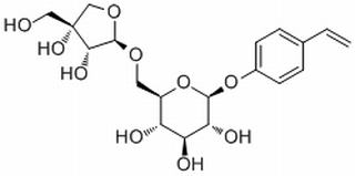 p-Vinylphenyl O-[beta-D-apiofuranosyl-(1-6)]-beta-D-glucopyranoside(112047-91-3)分析标准品,HPLC≥98%