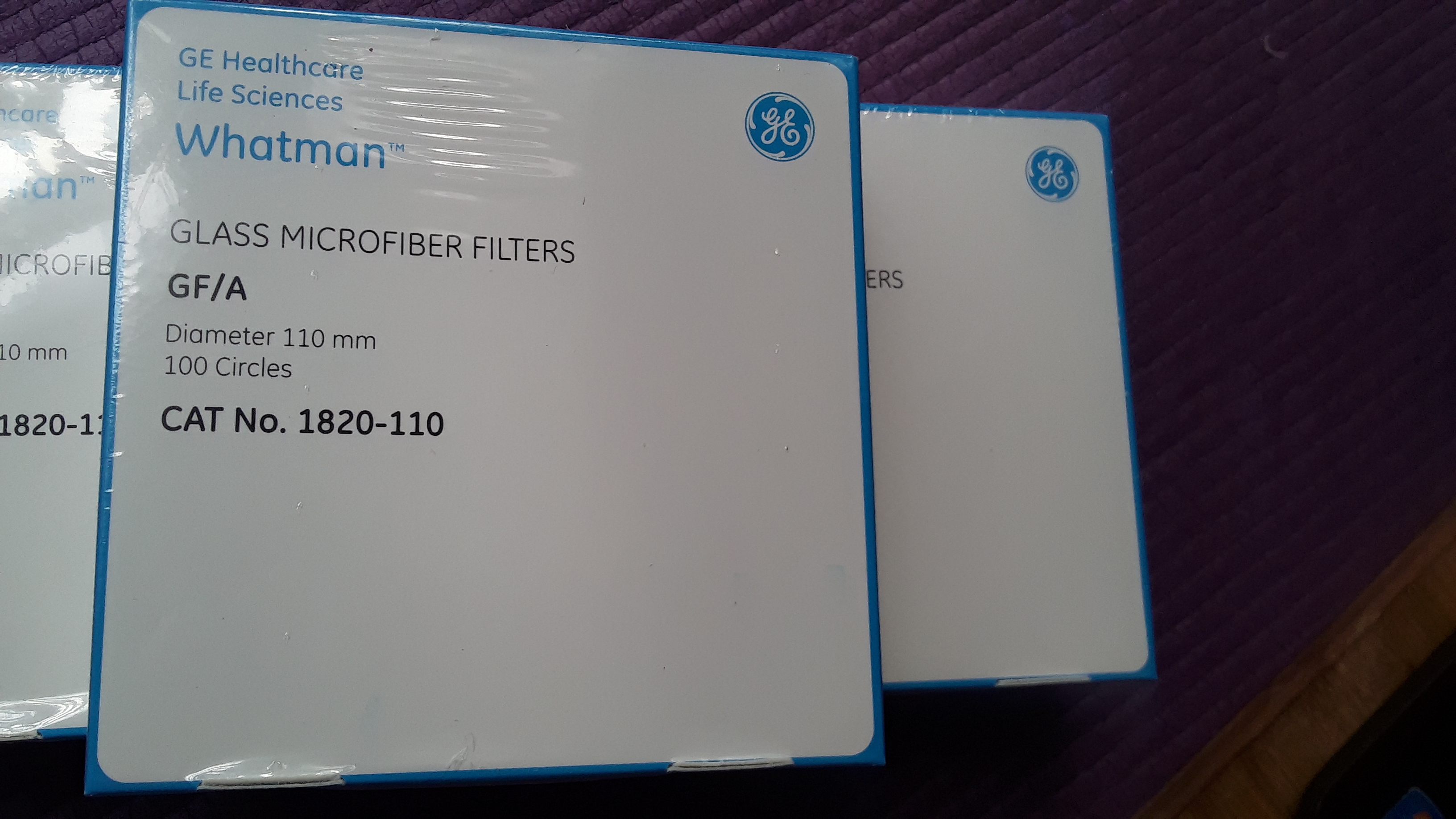 Whatman 1820-110无粘合剂玻璃微纤维滤纸GF系列11cm