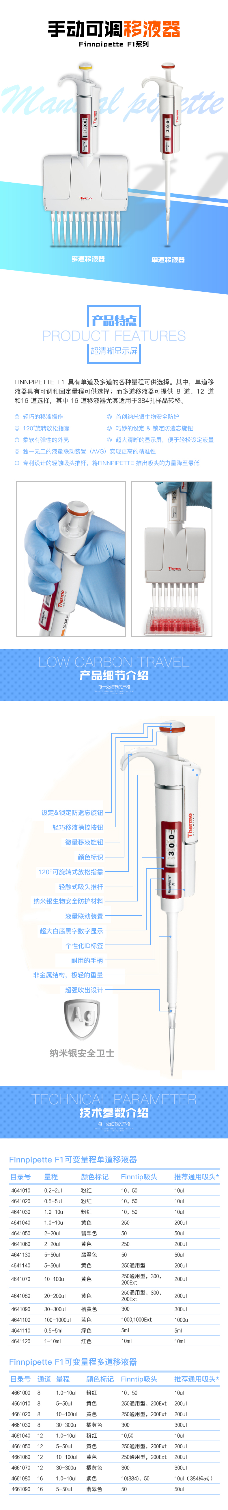 Thermo F1 1-10ul 12道移液器