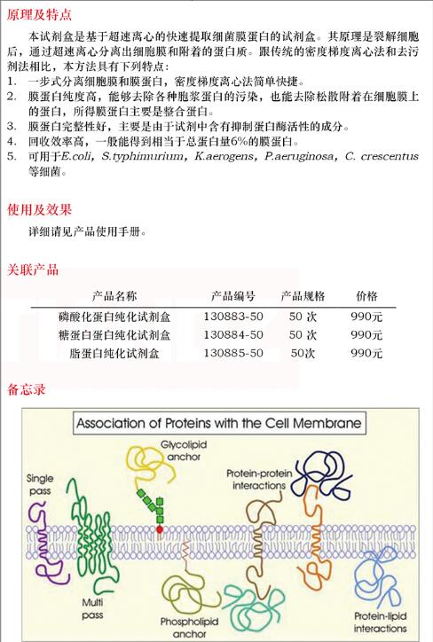细菌膜蛋白质微量提取试剂盒50 次品牌