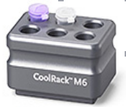 CoolRack M6 热传导模块，灰色，可放置6个1.5ml/2ml离心管，尺寸6.0 x 4.3 x 3.8 cm，孔直径11.1 mm，孔高32.7 mm 432034