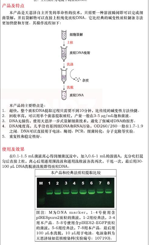 一步法质粒 DNAout 2.050 次品牌