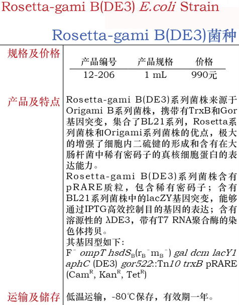 大肠杆菌Rosetta-gami B(DE3)菌种价格,详情介绍-960化工网 – 960化工网