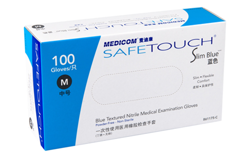 Safe Touch® 丁jing检查手套，无 粉（ 高 弹 型 ）