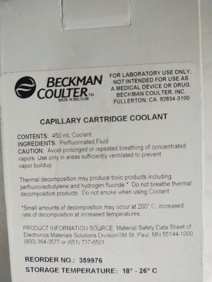 贝克曼Beckman毛细管冷冻剂