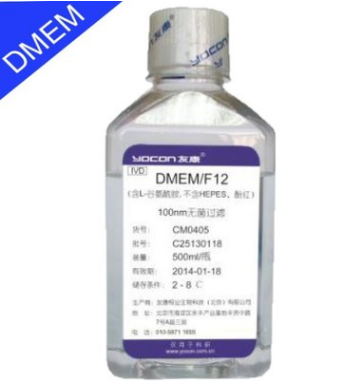 DMEM/F-12 1:1 （含L-谷氨酰胺,不含 HEPES、酚红）培养基