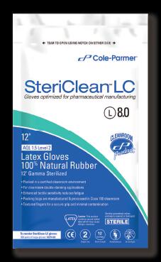 Cole-Parmer SteriClean™ LC 无菌乳胶手套