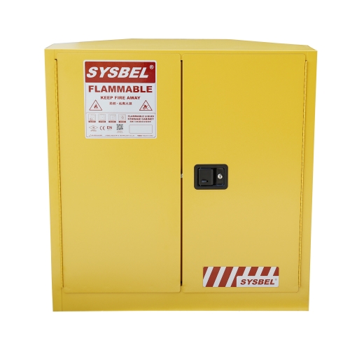 西斯贝尔易燃液体安全存储柜（角落式）30加仑