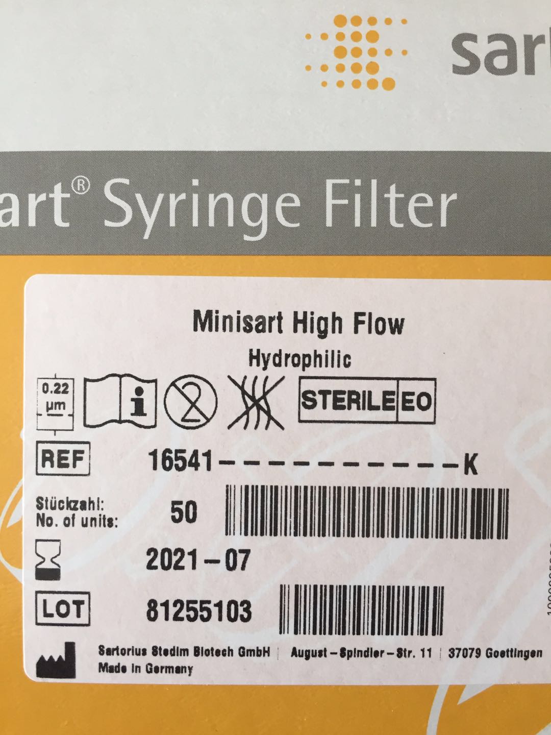 赛多利斯针头滤器0.2um，PES膜