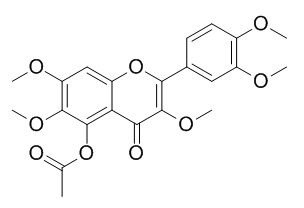 Artemetin acetate 乙酰艾黄素; 乙酸六棱菊亭酯 CAS:95135-98-1