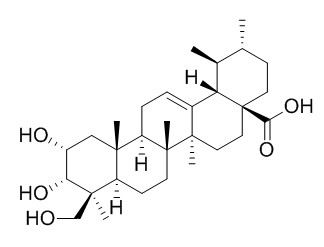 2,3,24-Trihydroxy-12-ursen-28-oic acid 2alpha,3alpha,24-三羟基乌苏-12-烯-28-酸 CAS:89786-83-4