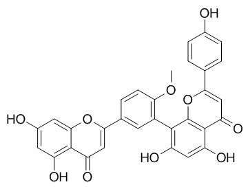 Bilobetin 7-去甲基银杏双黄酮 CAS号:521-32-4