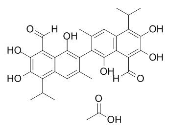 Acetate gossypol 醋酸棉酚  CAS: 12542-36-8