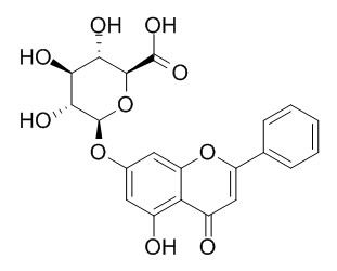 Chrysin 7-O-beta-D-glucopyranuronoside 白杨素-7-O-β-葡萄糖醛酸苷 CAS:35775-49-6