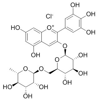 Delphinidin-3-O-rutinoside chloride 氯化飞燕草素-3-O-芸香糖苷 CAS:15674-58-5