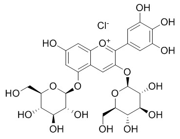 Delphinidin-3,5-O-diglucoside chloride 氯化飞燕草素-3,5-O-二葡萄糖苷 CAS:17670-06-3