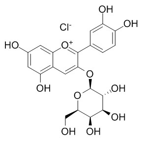 Cyanidin-3-O-galactoside chloride 氯化失车菊素-3-O-半乳糖苷 CAS:27661-36-5