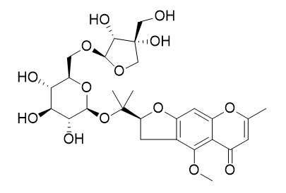 6-O-apiosyl-5-O-Methylvisammioside 6-O-呋喃芹糖基-5-O-甲基维斯阿米醇苷 CAS:139446-82-5